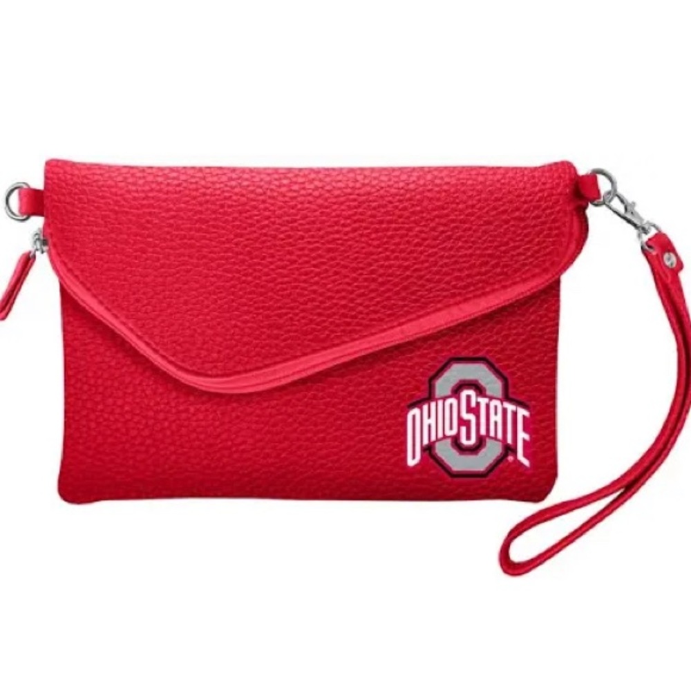 NCAA Ohio State Buckeyes Little Earth Fold Over Crossbody Pebble